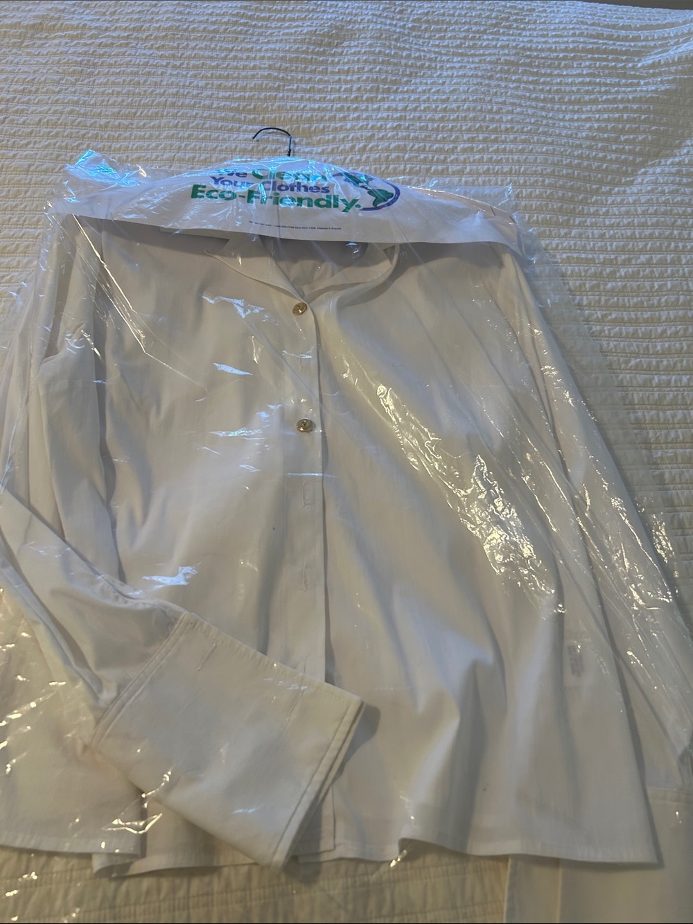 St John size large White Women's Button-Up Blouse